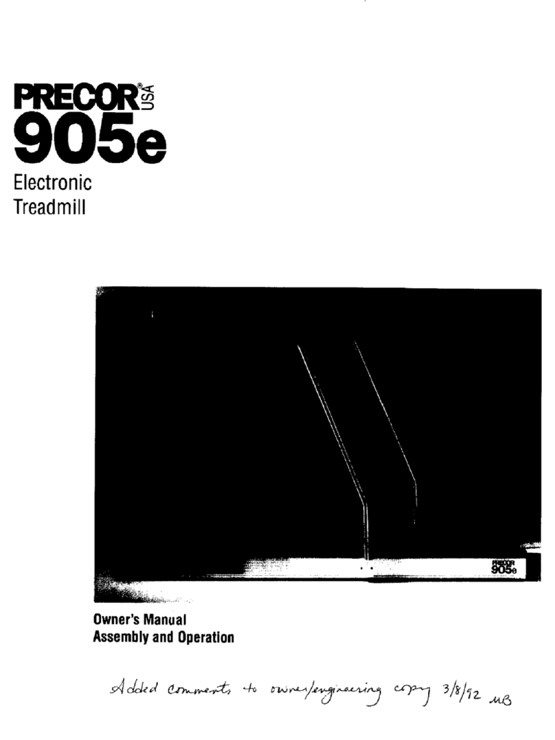 Precor 905e User manual