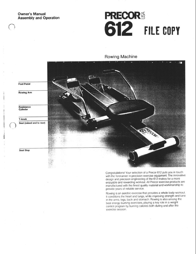 Precor 612 User manual