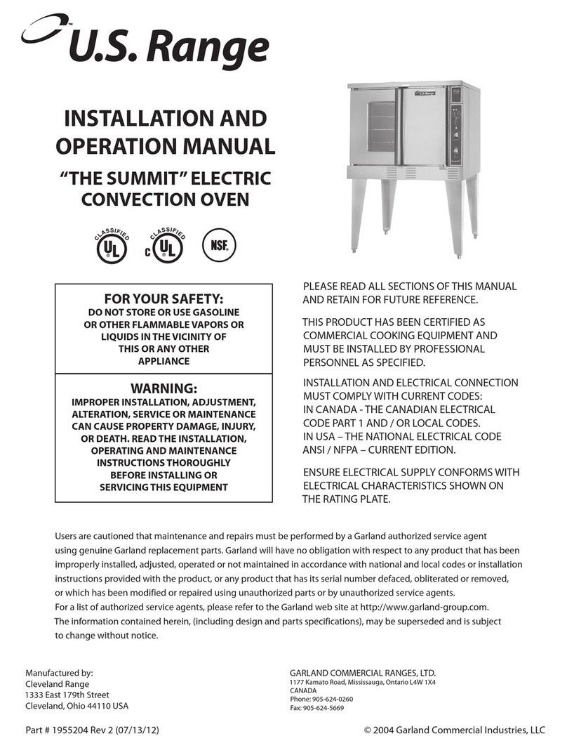 U.S. Range U.S. Range THE SUMMIT Installation and operation manual U.S. Range U.S. Range THE SUMMIT Installation and operation manual