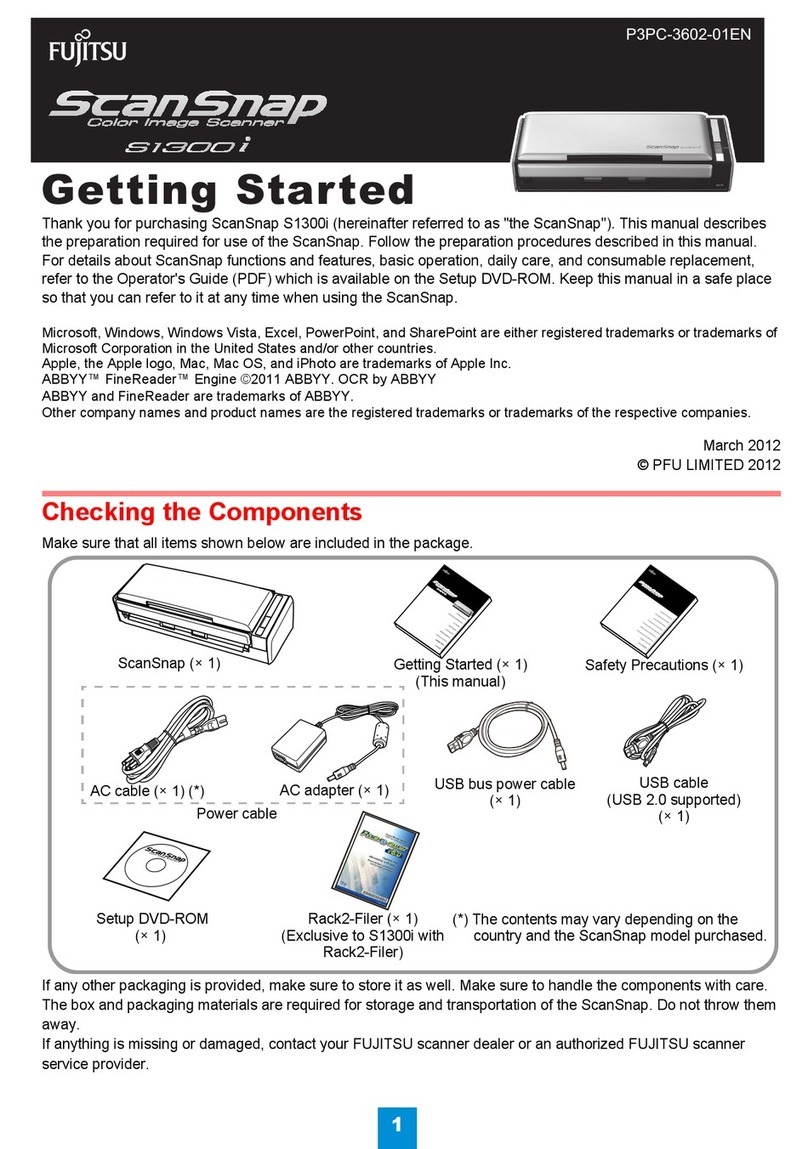 Fujitsu ScanSnap S1300i User manual Fujitsu ScanSnap S1300i User manual