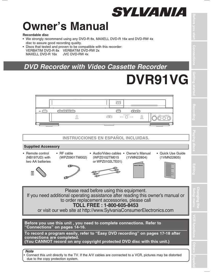 Sylvania DVR91VG owner's manual