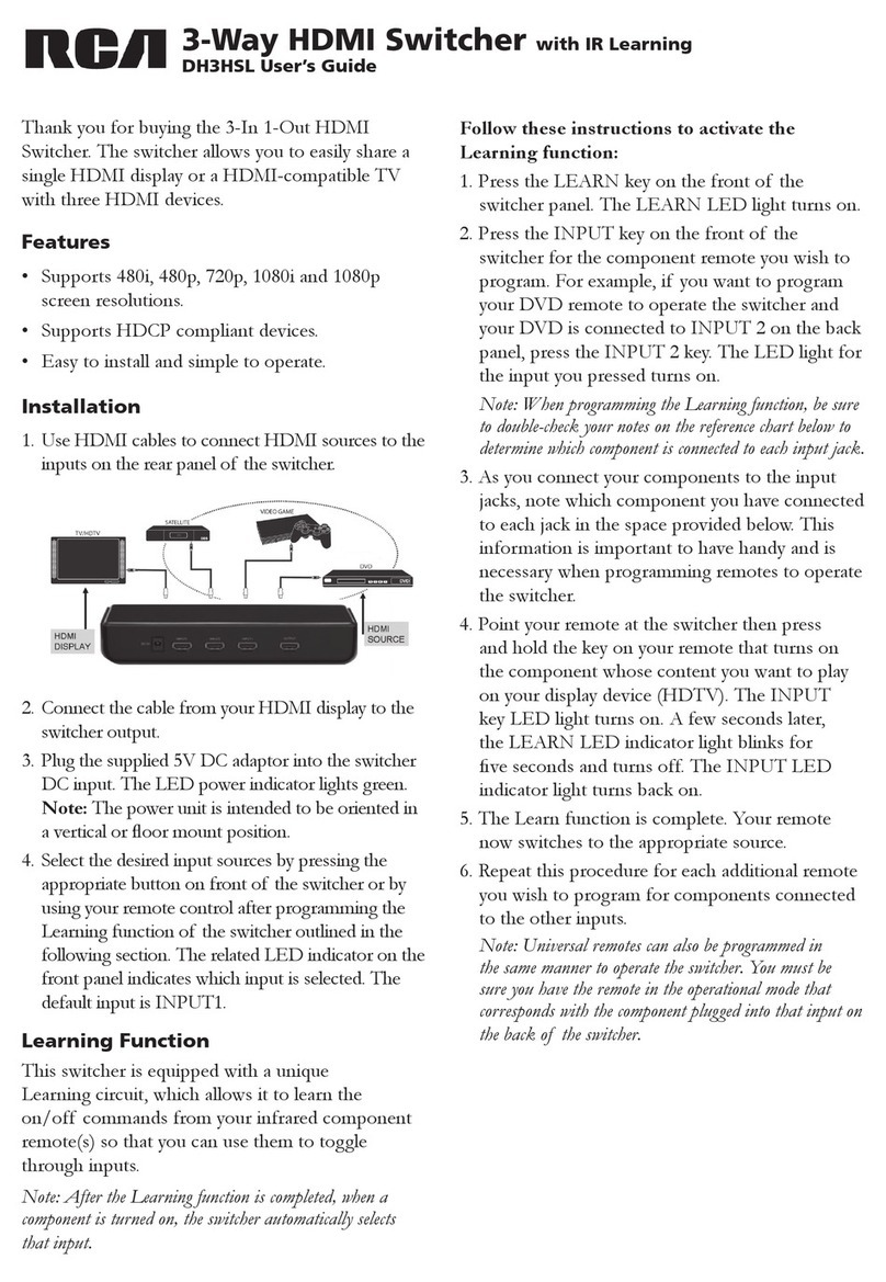 RCA DH3HSL user guide RCA DH3HSL user guide