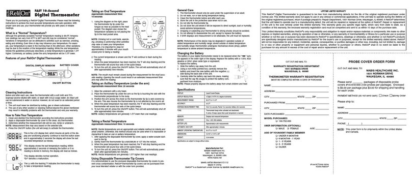 ReliOn 144-732-000 instructions