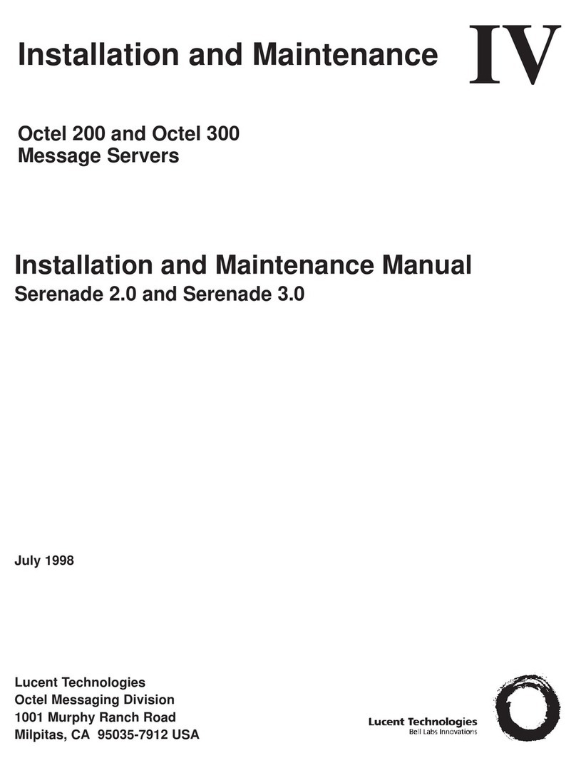 Octel Octel 200 Installation and maintenance manual