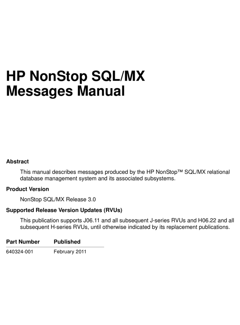 HP NonStop SQL/MX User manual