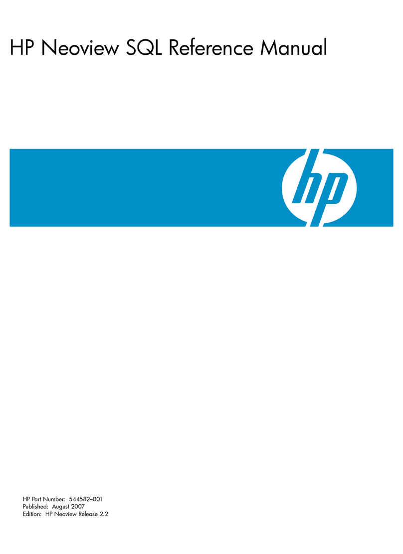 HP Neoview SQL User manual