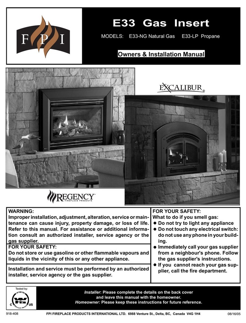 FPI E33-LP Owners & installation manual