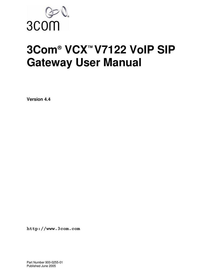 3Com VCX V7122 User manual