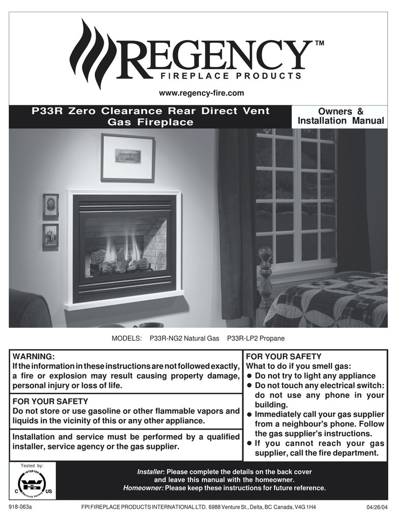 Regency P33R-LP2 Quick start guide