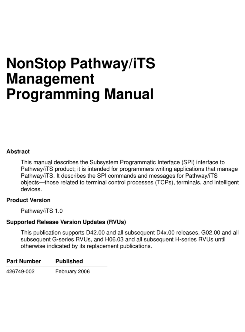 HP NonStop Pathway/iTS Owner's manual