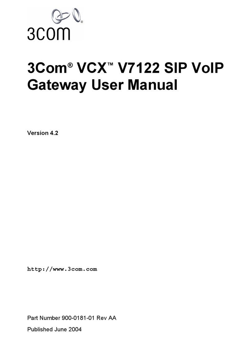 3Com VCX V7122 SIP user manual
