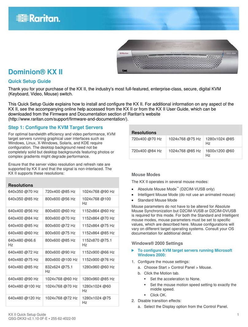 Raritan Dominion KX II User manual