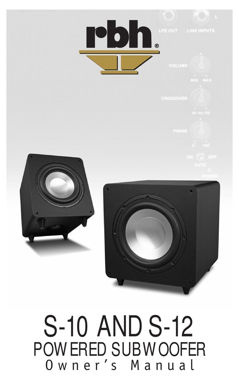 RBH Sound S-10 owner's manual