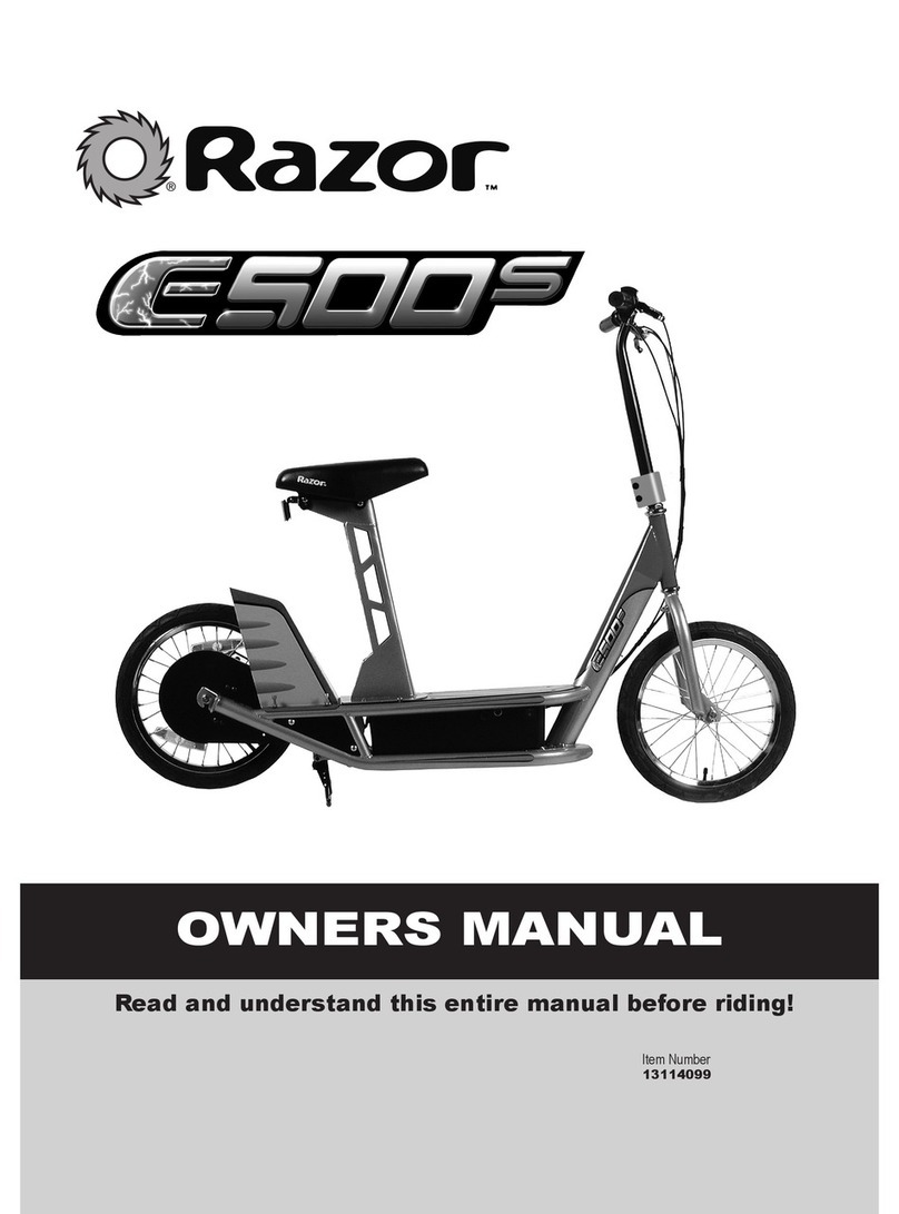 Razor E500S User manual