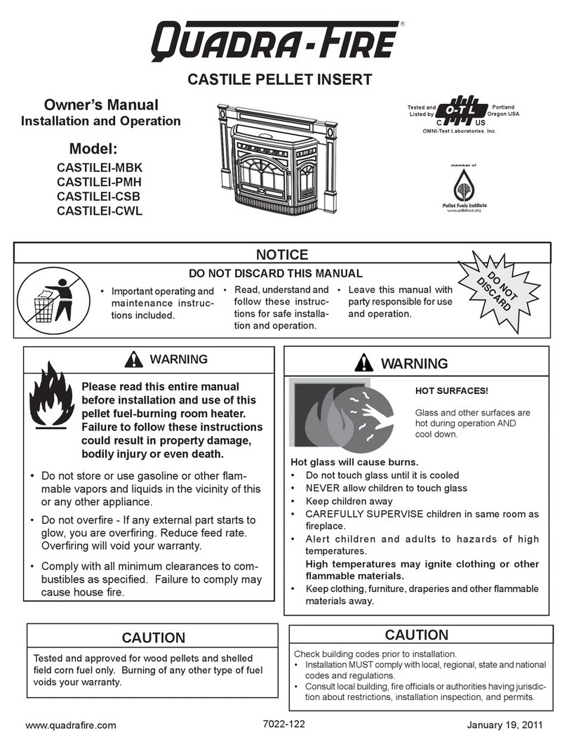 Quadra-Fire CASTILEI-MBK owner's manual