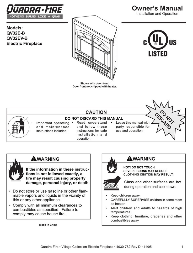 Quadra-Fire QV32E-B User manual