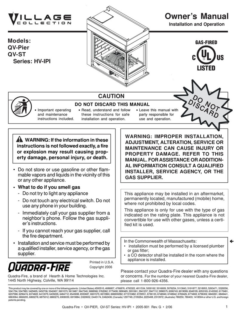 Quadra-Fire HV-IPI QV-PIER owner's manual Quadra-Fire HV-IPI QV-PIER owner's manual
