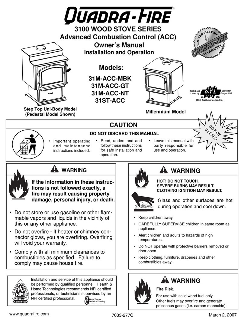 Quadra-Fire 31M-ACC-GT User manual
