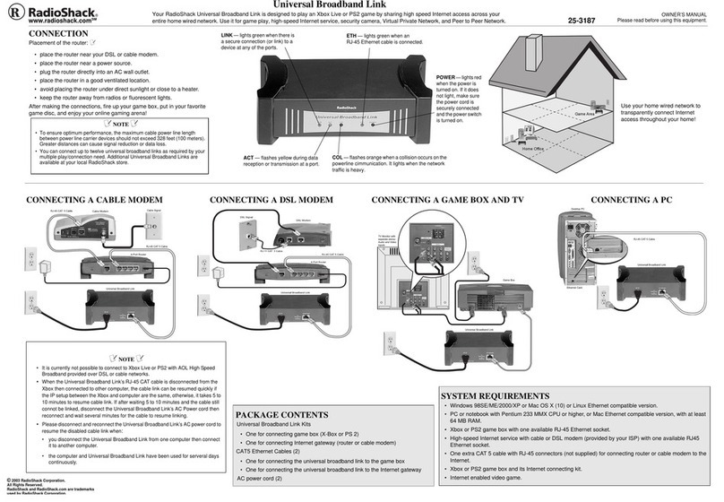 Radio Shack 25-3187 owner's manual