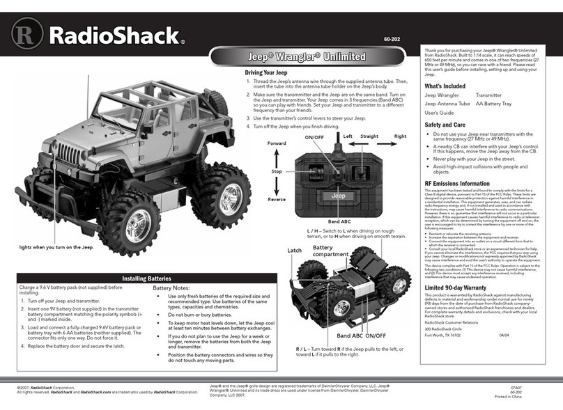 Radio Shack 60-202 User manual