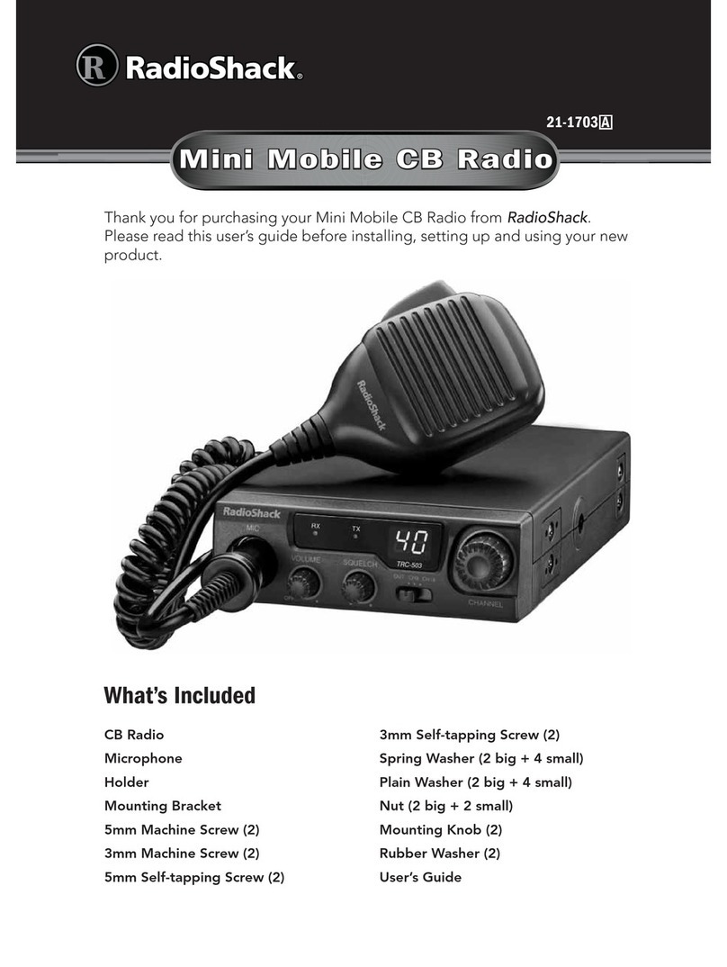 Radio Shack 21-1703 A user guide