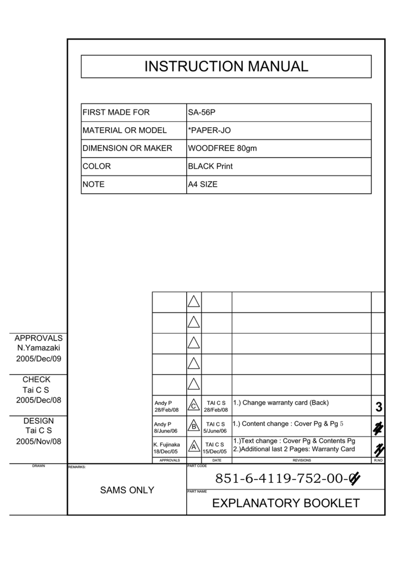 Sanyo SA-56P User manual Sanyo SA-56P User manual