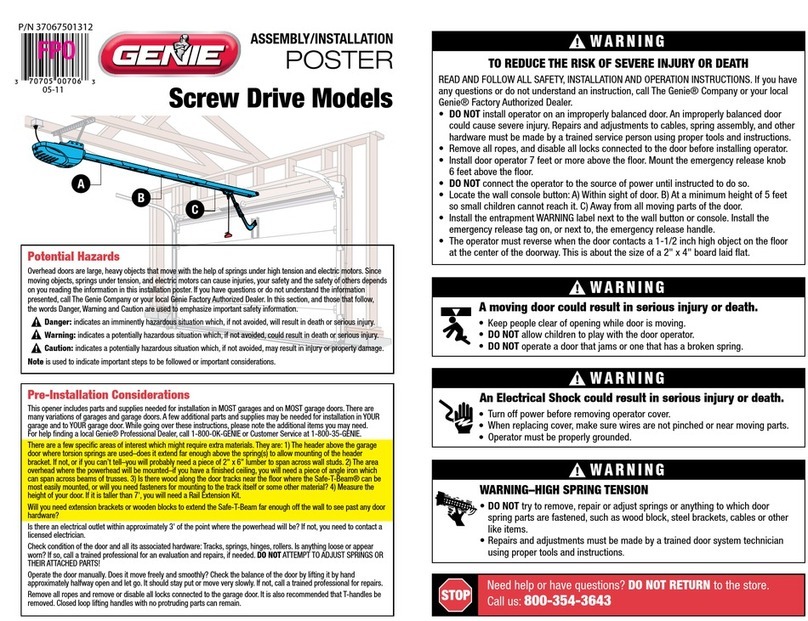 Genie screwdriver User manual
