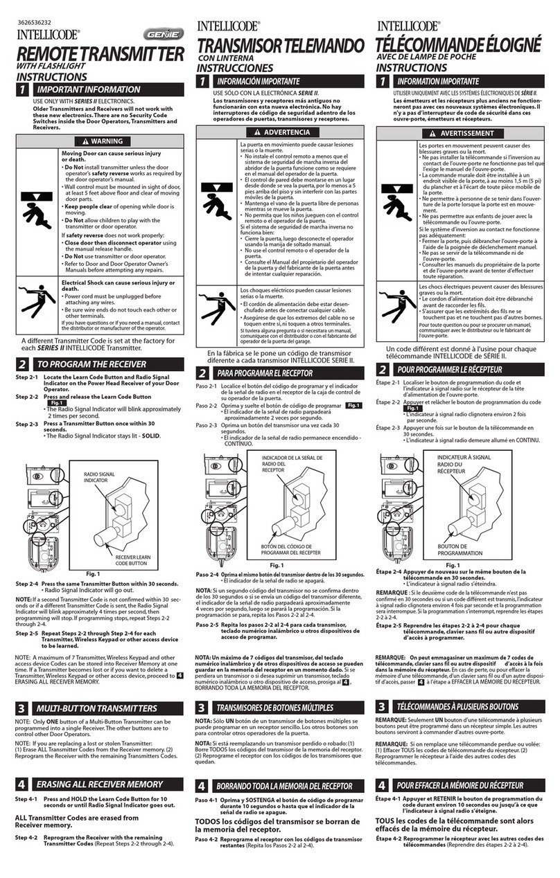 Genie Intellicode User manual Genie Intellicode User manual