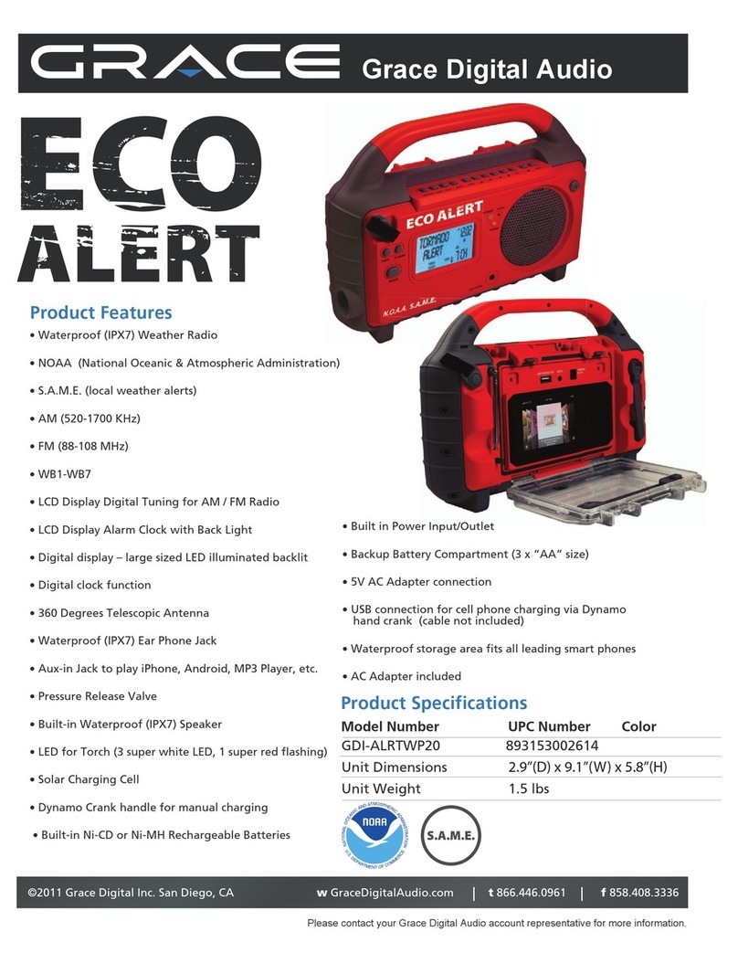 Grace Digital ECO ALERT GDI-ALRTWP20 specification