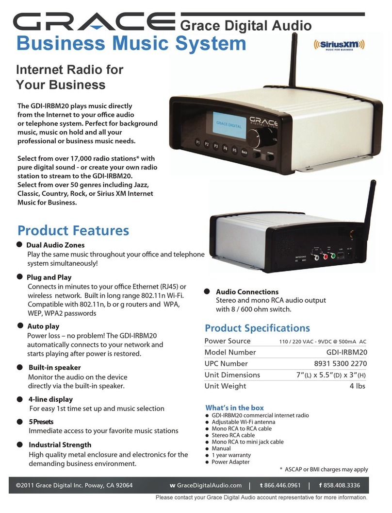 Grace Digital GDI-IRBM20 User manual