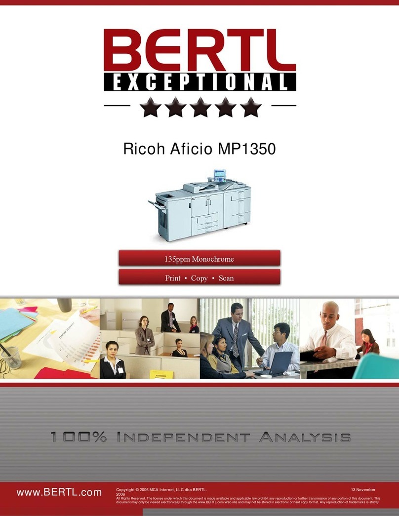 Ricoh Aficio MP 1350 User manual