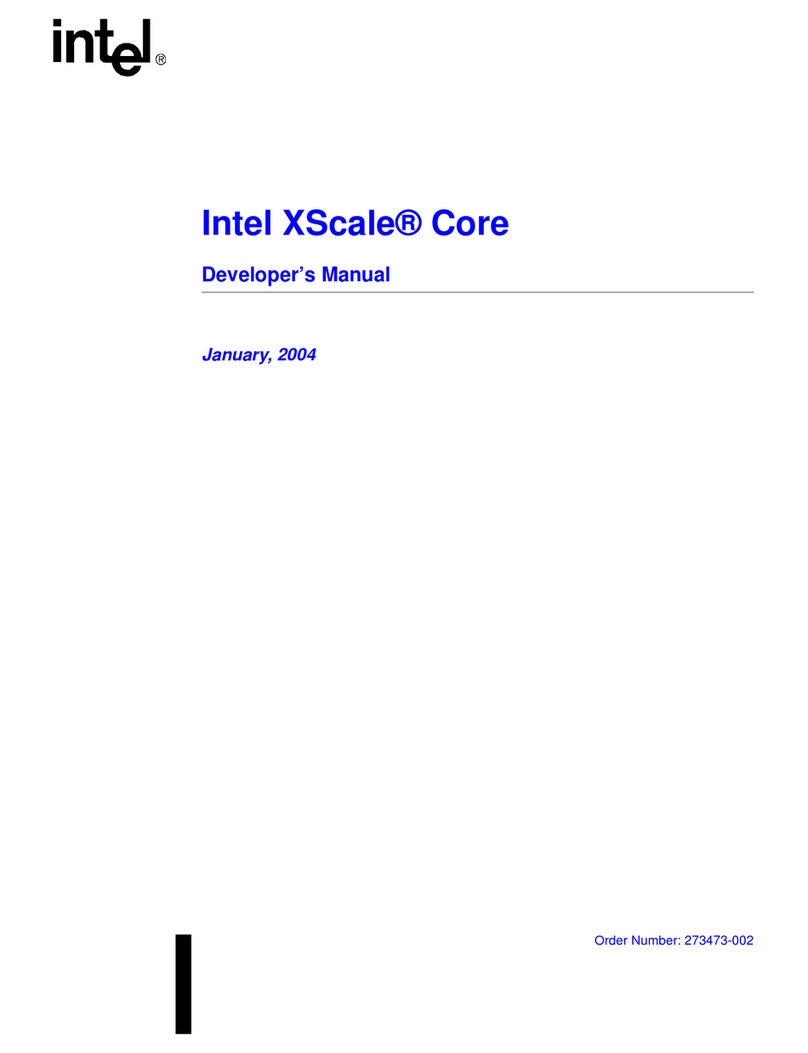 Intel XScale Core User manual