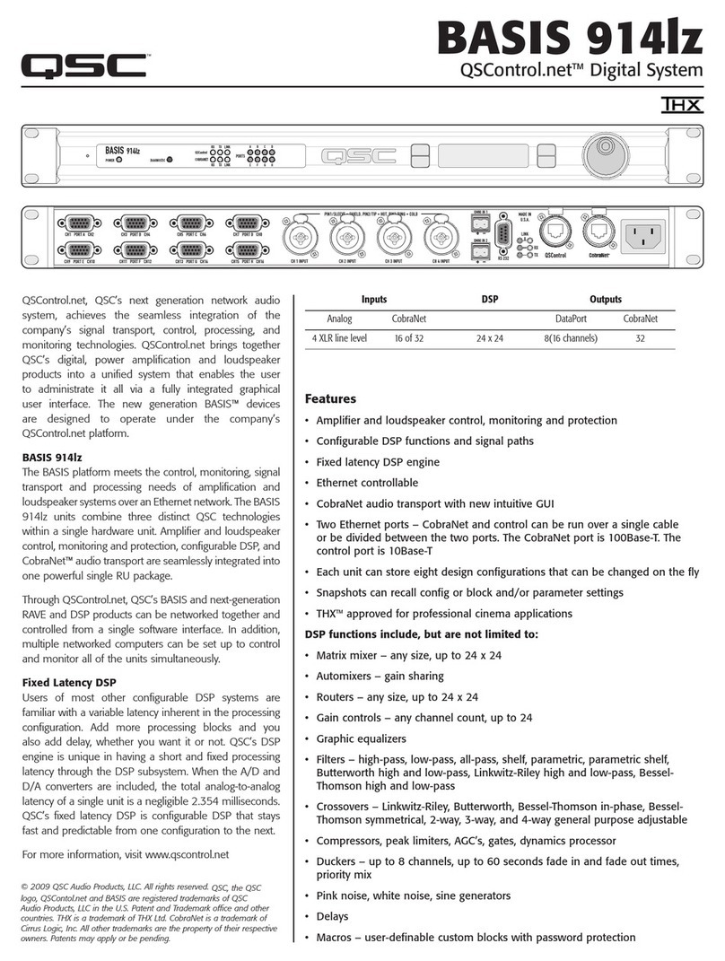 QSC BASIS 914lz User manual