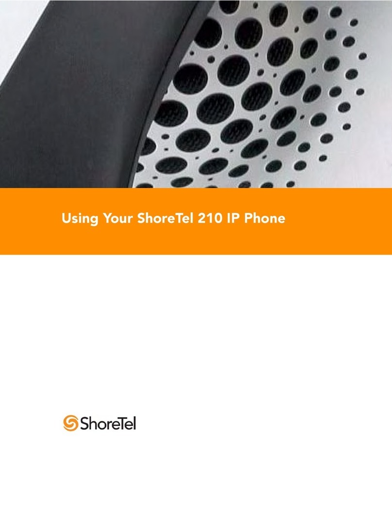 SHORE TEL 210 user manual