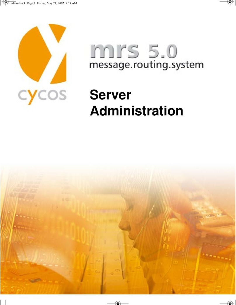 Cycos Cycos ERGO mrs 5.0 Administration guide Cycos Cycos ERGO mrs 5.0 Administration guide