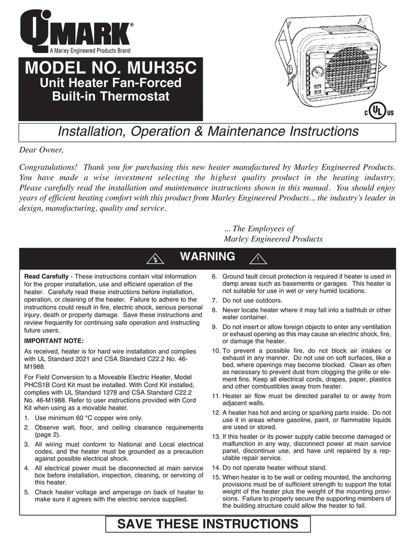 Qmark MUH35C Installation, operation & maintenance instructions Qmark MUH35C Installation, operation & maintenance instructions