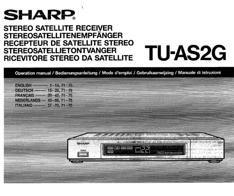 Sharp TU-AS2G User manual Sharp TU-AS2G User manual