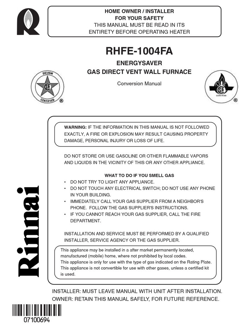 Rinnai RHFE-1004FA Conversion manual