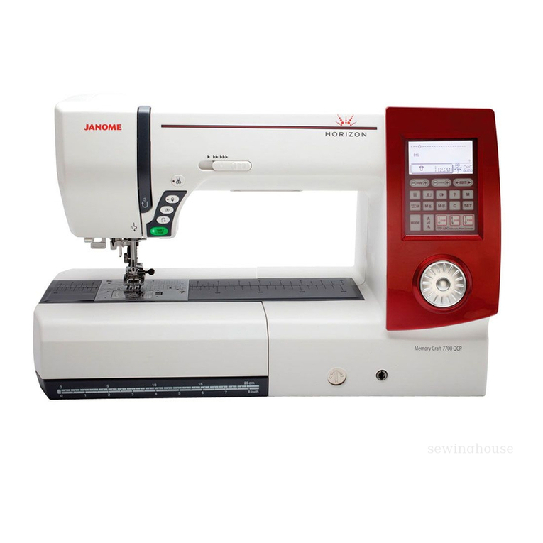 Janome Horizon Memory craft 7700 QCP Instruction book