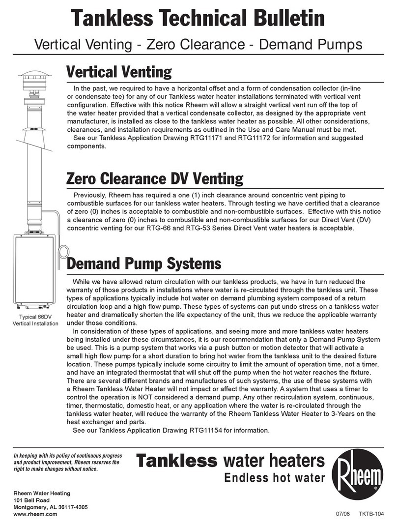 Rheem RTG-66 series Manual