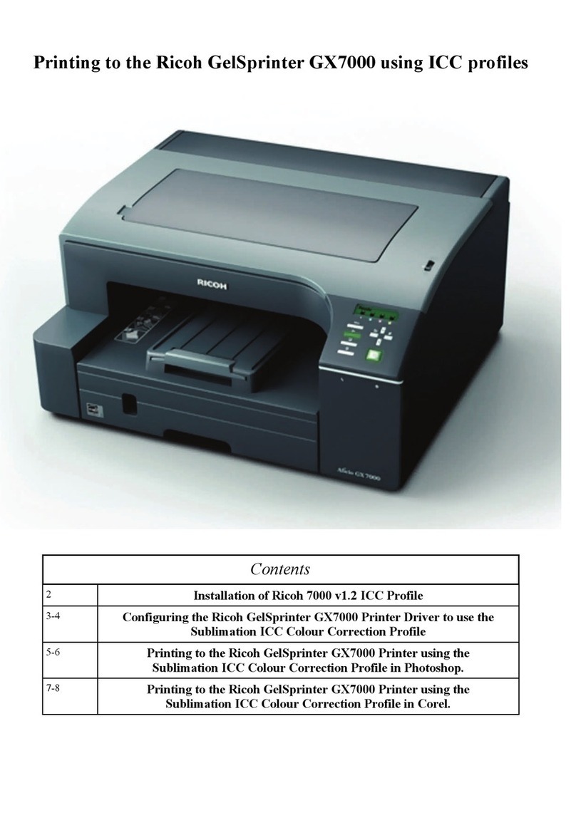 Ricoh Aficio GX7000 User manual