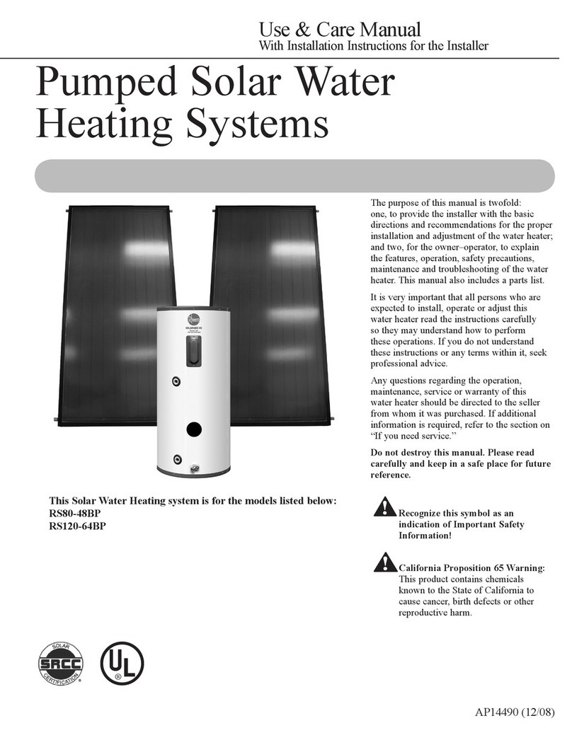 Rheem RS120-64BP Use & care manual