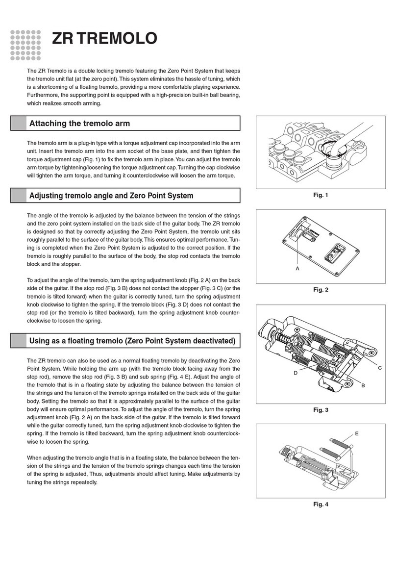 Ibanez ZR TREMOLO user guide