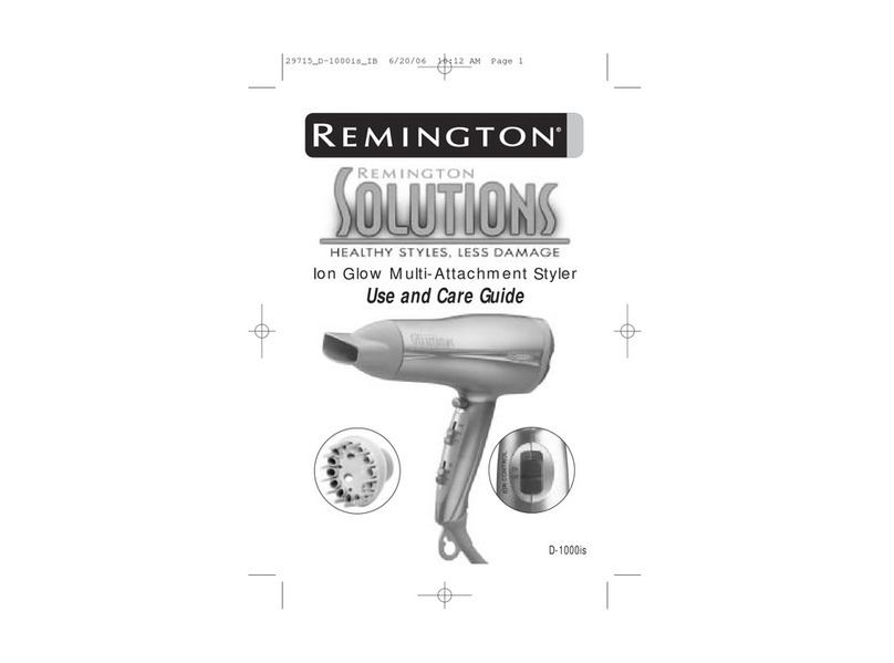 Remington Solutions D-1000is Use and care guide