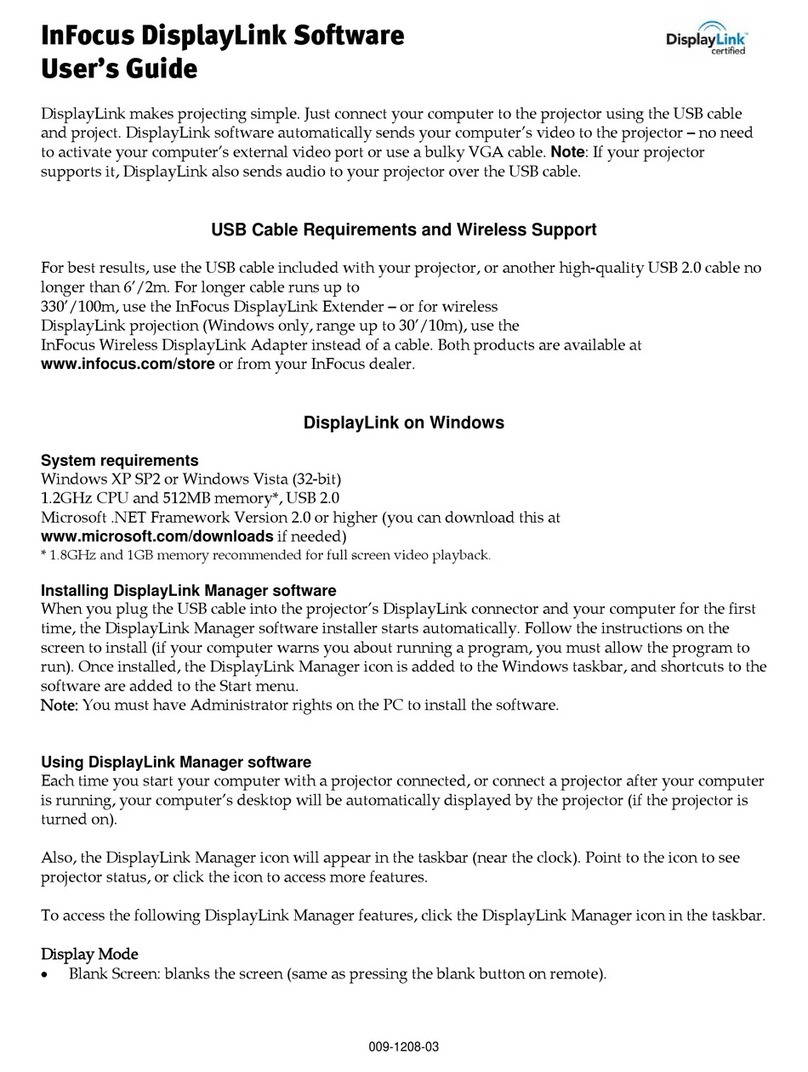 InFocus DisplayLink User manual