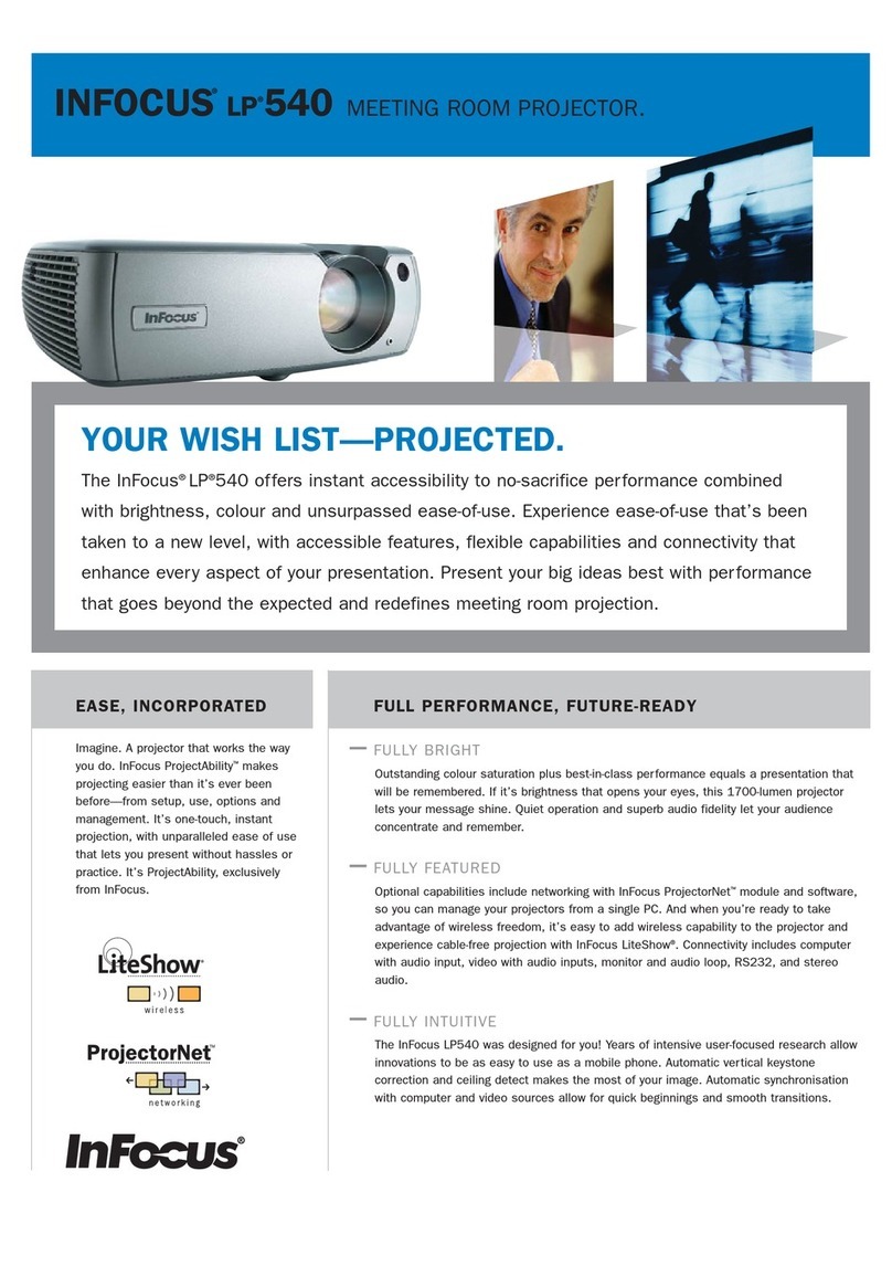 InFocus LASER PROJECTOR LP 540 User manual