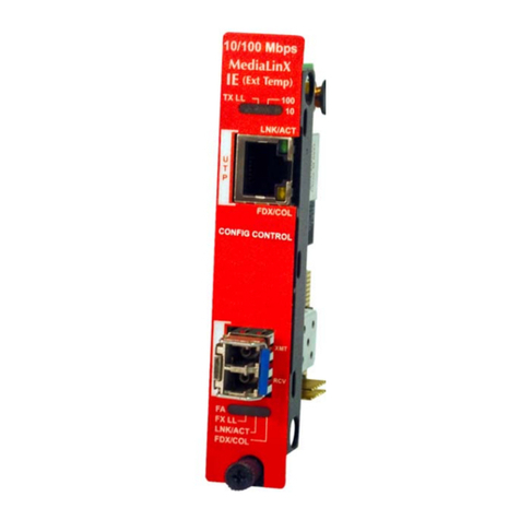 IMC Networks IE-iMcV-MediaLinX TX/SFP User manual