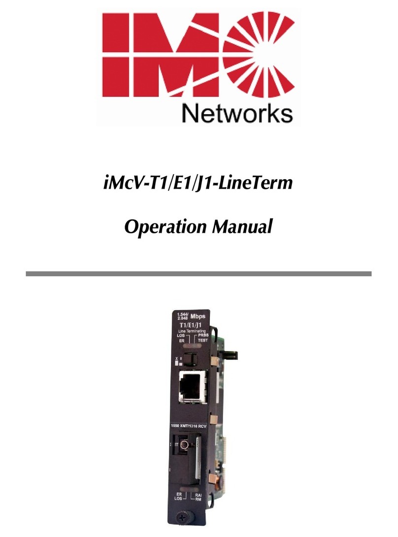 IMC Networks iMcV-T1/E1/J1-LineTerm Operation manual