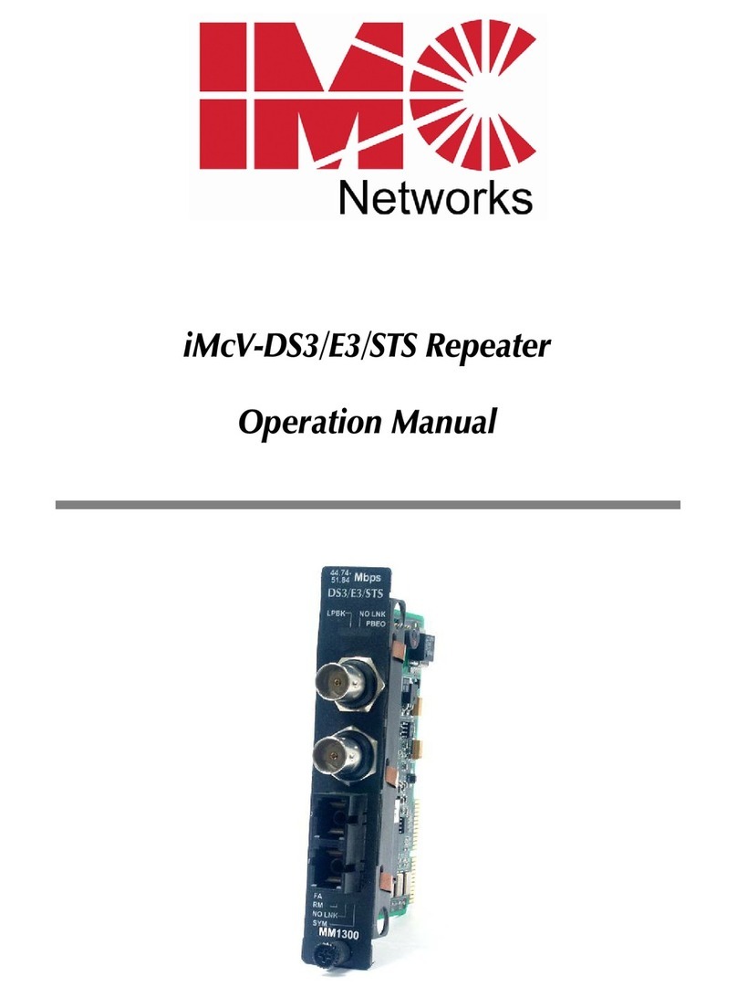 IMC Networks iMcV-DS3/E3/STS User manual