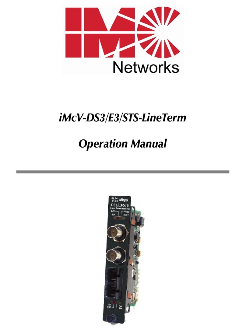 IMC Networks iMcV-DS3/E3/STS-LineTerm Operation manual